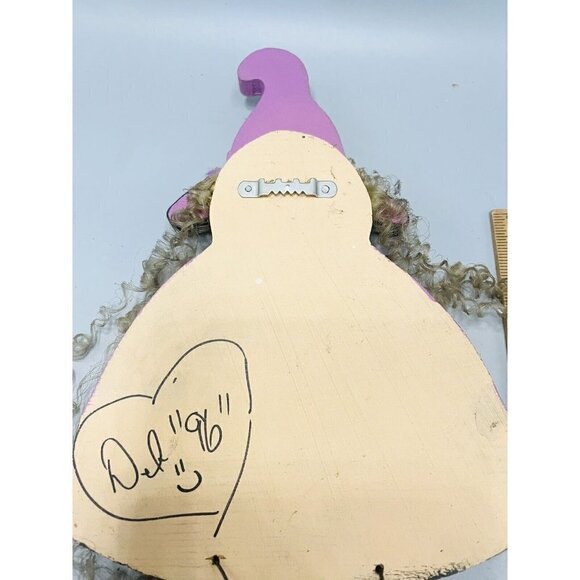 Witch Wall Hanging 15” Wicked Witch Lives Here Handmade Plaque Wood Halloween - Picture 6 of 6